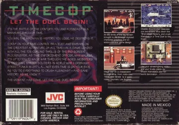 Timecop (USA) box cover back